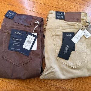 34 Heritage Pants in Brown and Tan (2) Pair (32x34)